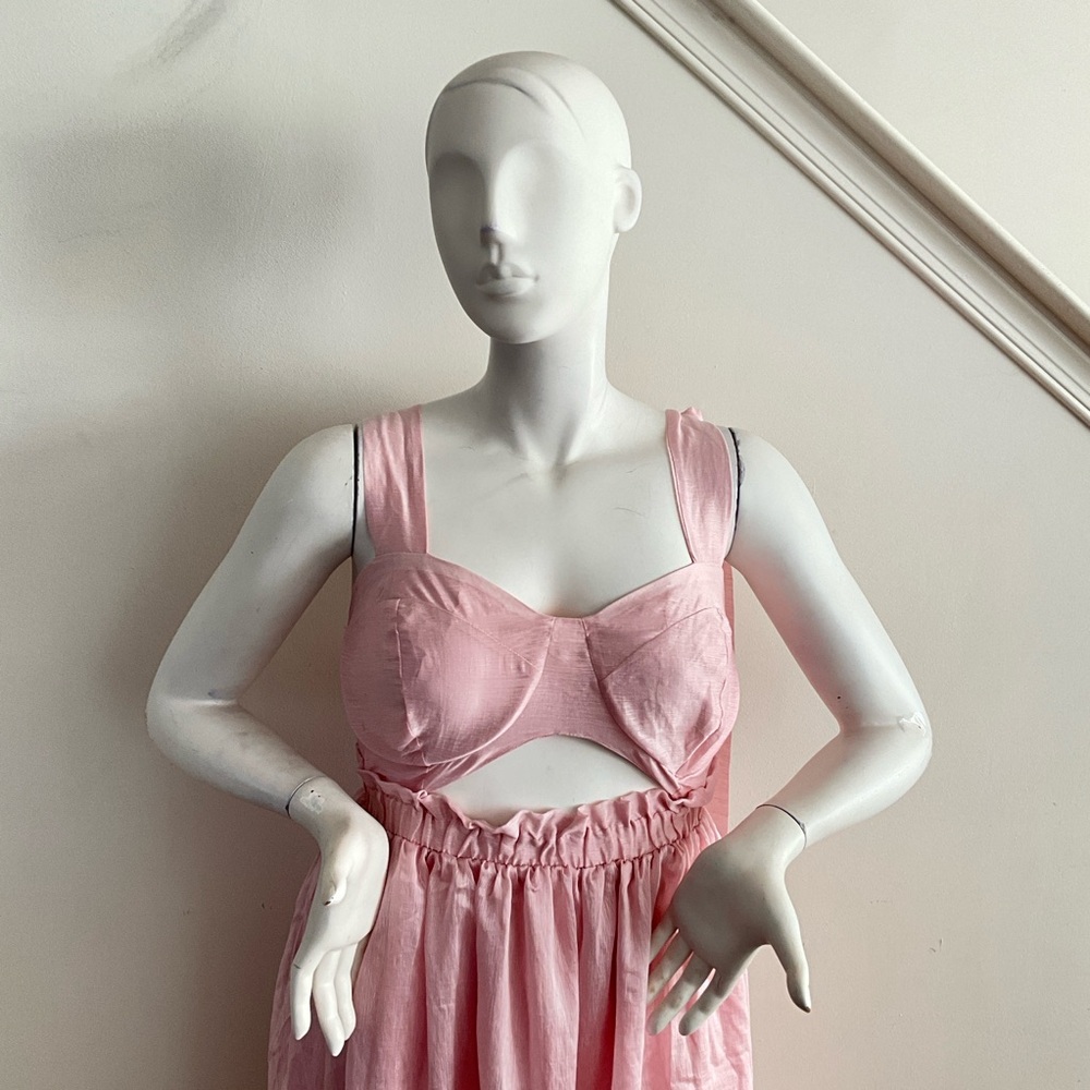 Eloquii X Melissa Mercedes Elegant Midi Dress Pink 16 - Picture 7 of 12